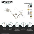 thumbnail image 4 of Kingston Brass KX1053BD Victorian Hand Shower Kit, Antique Brass, 4 of 5