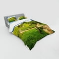 thumbnail image 2 of Ambesonne Nature Bedding Set 4 Pcs, Hillside Meadow Trees, Queen, Green Blue, 2 of 2