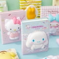thumbnail image 3 of Sanrio-Cuaderno de hojas sueltas de cuero Pu, Kawaii, Hello Kitty, Melody Cinnamoroll, diario, planificador semanal, Agenda, Bloc de notas, suministros escolares, 3 of 4