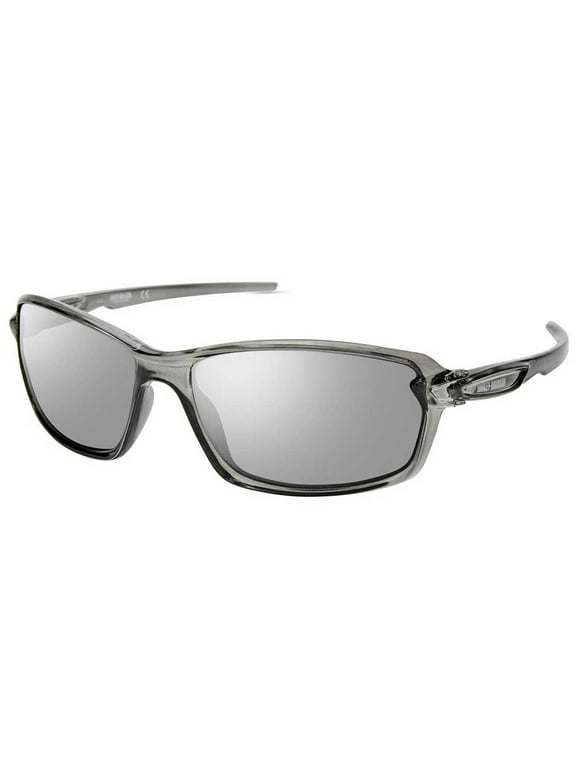 Harley-Davidson Men's Modern Sport Sunglasses, Crystal Gray Frame & Smoke Lenses, Harley Davidson