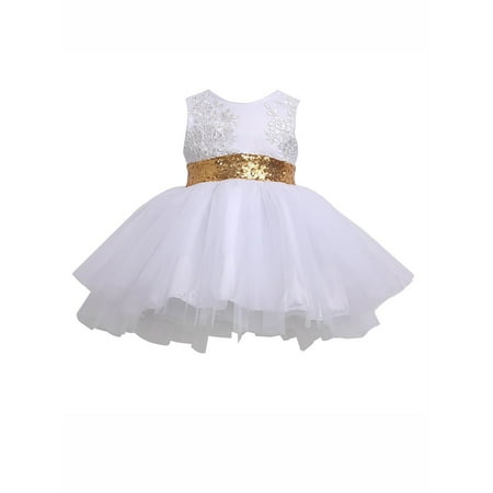 

Kayotuas Girls Tulle Flower Princess Wedding Dress for Toddler and Baby Girl