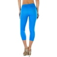 thumbnail image 5 of ToBeInStyle Women's Rhinestone Accent Ruched Capri Leggings, 5 of 6