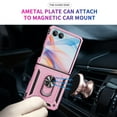thumbnail image 2 of Dteck for Samsung Galaxy Z Flip 7 Case with Screen Protector & Ring Stand, Shockproof Flip Phone Case for Galaxy Z Flip 7 5G [Support Magnetic Car Mount], Pink, 2 of 8