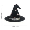 thumbnail image 4 of LILIYA Halloween Hat for Women Adult Butterfly Mesh Hat Large Ruched Hats Party Cos Pointed Cap, 4 of 5