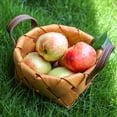 thumbnail image 5 of 1 Pcs Inch Woodchip Basket with Handles Wooden Decorative Woven Empty Baskets Picnic Square Wicker Baskets Storage Basket Container for Organizing Snack Pantry(6.7*6.7*3.5"), 5 of 6