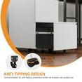 thumbnail image 2 of Uforic 26" Mobile Metal Filing Cabinet - 2-Drawer with Lock, Full Extension & 360° Casters for Legal/Letter Files, 2 of 4
