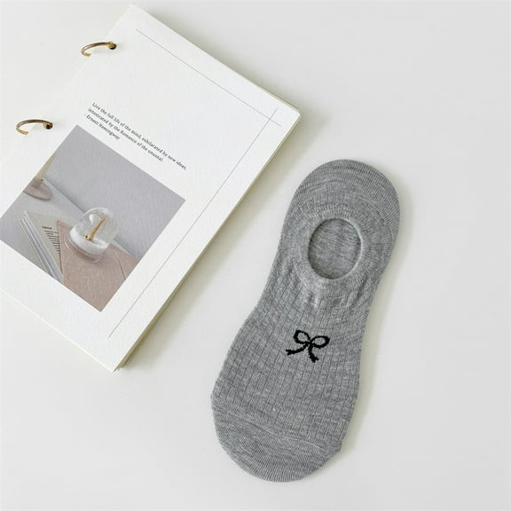 Zhuge 3 Pairs No Show Socks Womens - Non Slip Low Cut Ankle - Invisible Liner Socks for Casual & Formal Wear - Soft & Stretchable，Grey
