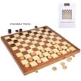 thumbnail image 4 of Set de juego VAMSLOVE Checkers plegable de madera de 38 cm con almacenamiento, 4 of 7
