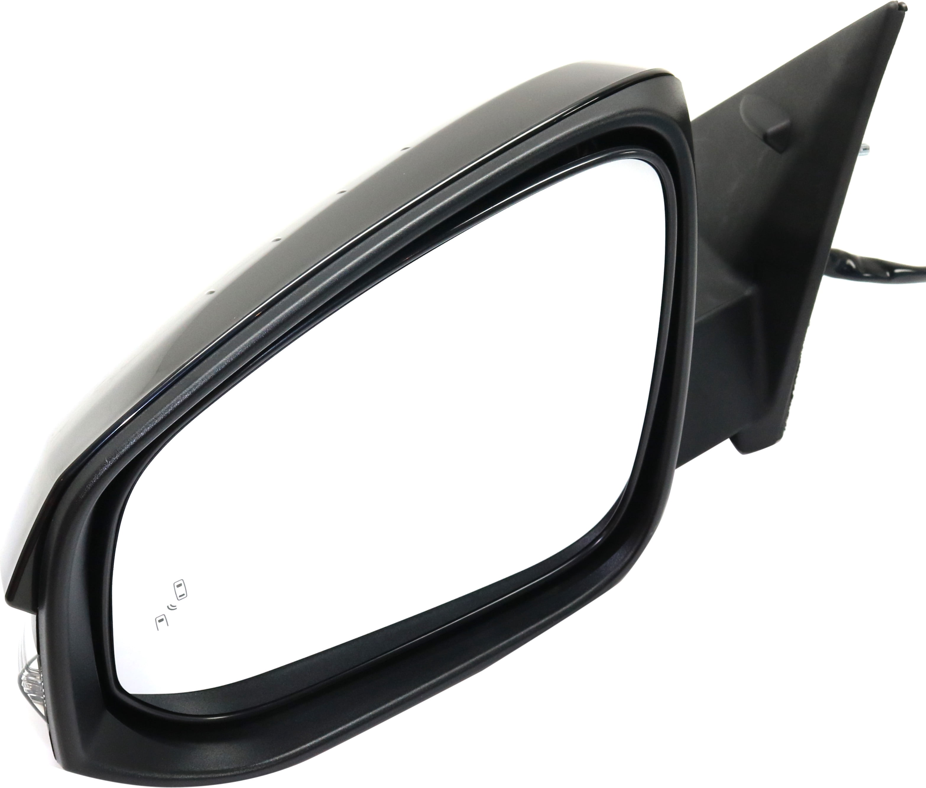 Mirror Compatible With 2014-2018 Toyota Highlander Left Driver Side Heated w/ Blind Spot Detection in Glass In-housing Signal Light Paintable Kool-Vue