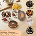 thumbnail image 6 of Red Rose Flower Airtight Coffee Bean Canister 17oz Food Storage Containers with Lids For Gournd, Tea, Sugar, Flour, Rice, Cereal, Candy Cookie Jar, 6 of 8