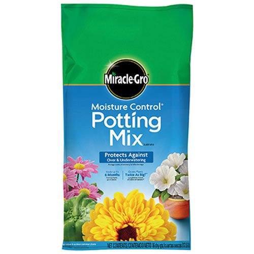 MiracleGro Moisture Control Potting Mix, 16Quart (0.53Cubic Feet