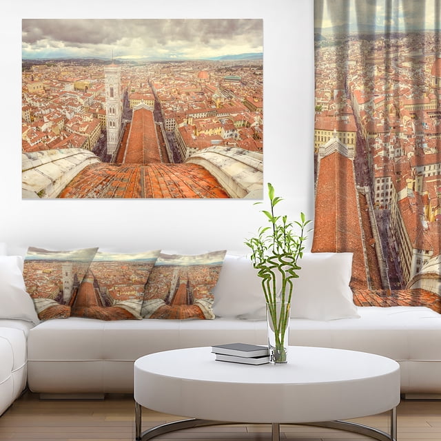 Florence View from Duomo Cathedral - Cityscape Canvas Print