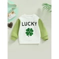 thumbnail image 2 of Bagilaanoe Toddler Baby Girl Boy Casual Sweatshirt Long Sleeve Letter Print Pullover 6M 12M 18M 24M 3T Kids Loose Tee Tops, 2 of 7
