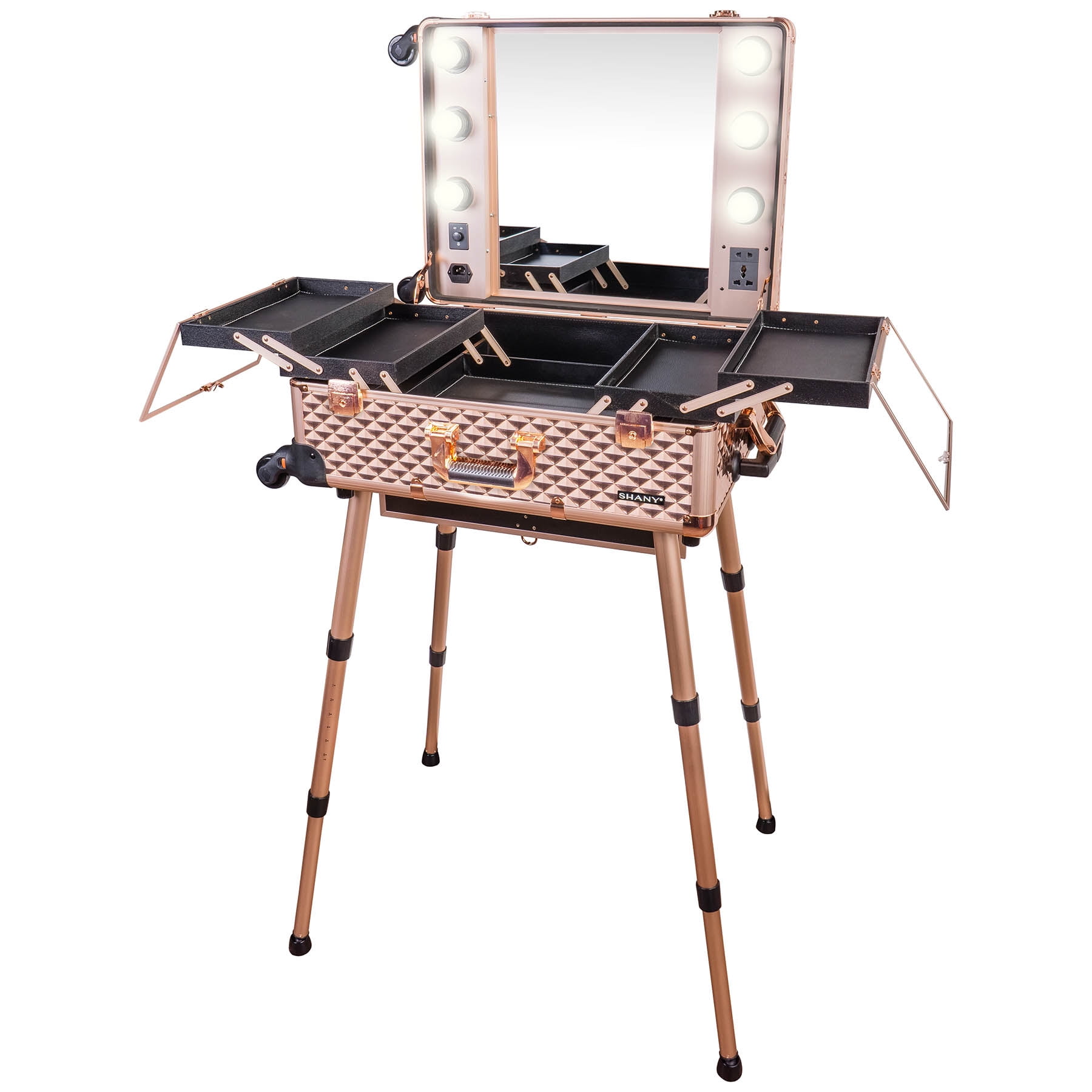 (600 Value) SHANY Studio ToGo Wheeled Makeup Trolley Case & Organizer