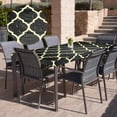 thumbnail image 4 of Picnic Table Cloth, 78"x35" Rectangle Vinyl Diamond Fitted Tablecloths Waterproof Flannel Backed Table Covers for Dining Camping Outdoor, Yellow/Black, 4 of 6