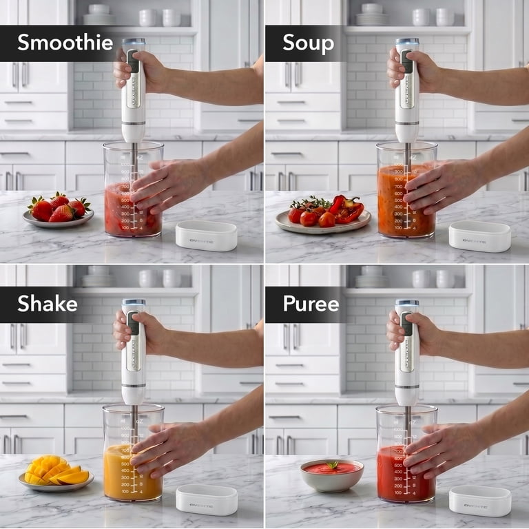Ovente Cordless Rechargeable Hand Blender photo 4
