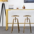 thumbnail image 5 of Modern Metal Counter Height Bar Stools Set of 2, Backless Round Swivel Barstools for Kitchen Island, Dining, Pub & Cafe, 5 of 8