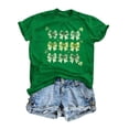 thumbnail image 3 of TaTaai Women's St. Patrick's Day Fun Print Round Neck Short Sleeve T-Shirts Casual Lightweight Soft Comfortable Tees Fashion Tops for Spring Summer Daily Wear Gift, 3 of 7