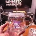 thumbnail image 3 of Taza de paja de cristal Kawaii Sanrio, hervidor de agua portátil con dibujos animados de Hellokittyed, My Cinnamoroll Melody, para niños y niñas, 3 of 4