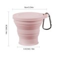 thumbnail image 4 of WDOplteas Plegable 180ml Con Tapa Retráctil Portátil Silicona para Viajes (rosa), 4 of 9