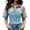 18# Light Blue, variant on Going Out Tops for Women Mesh Short Sleeve See Through Button Vintage Denim Shirt Trendy Sexy Jean Top for Women Dark Blue M
