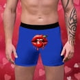 thumbnail image 2 of Wxolcjlv Mens Boxer Briefs Valentine's Day 3D Lip Graphic Trendy Breathable Personality Sexy Boxers Underwear Novelty Gift For Men, 2 of 4