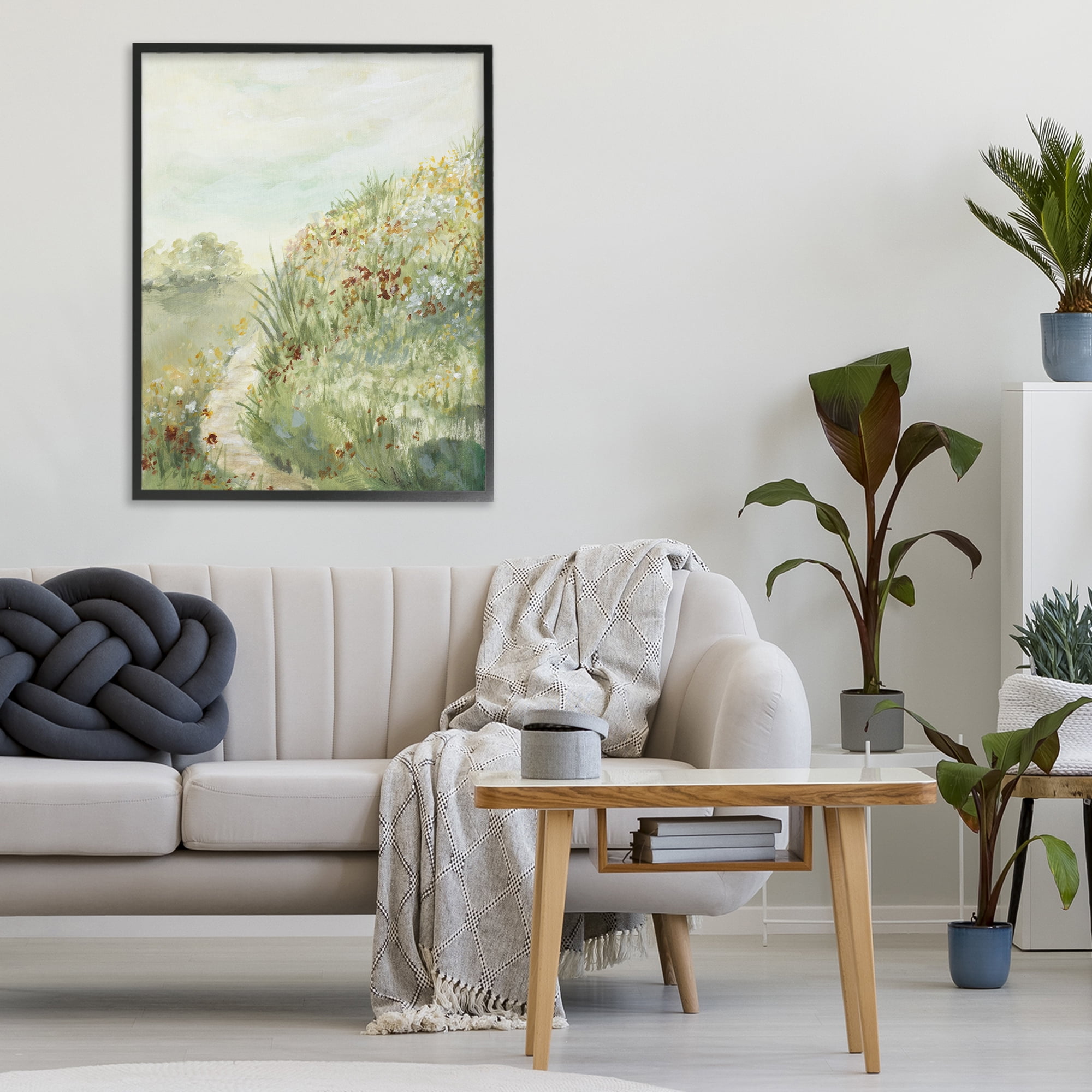Stupell Industries Hilltop Blooms & Winding Trail Black Framed Giclee Art, design by Lanie Loreth