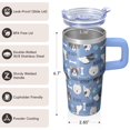 thumbnail image 3 of 20OZ Cute Dog Lightweight Tumbler with Handle Insulated Stainless Steel Cup Thoughtful Dog Lover Gifts Unique Birthday Christmas Presents for Women Men Portable and Easy to Clean, 3 of 6