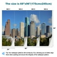 thumbnail image 3 of Peel and Stick Wallpaper Waterproof Houston Texas downtown city skyline Wall Mural Decor Self Adhesive and Removable 69in x 98in, 3 of 8