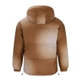 thumbnail image 3 of LOVZFMLL Vestes pour Hommes Mode Dégradé Poche Zippée Cordon de Serrage Manches Longues à Capuche Veste Décontractée, 3 of 6