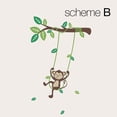 thumbnail image 2 of Monkey on a Swing Wall Decal - Scheme B, 2 of 3