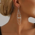 thumbnail image 4 of FENOHREFE Trendy Tassels Design Drop Earrings Fashionable Bead Chain Earrings Featuring Delicate Tassels Design for Women, 4 of 7