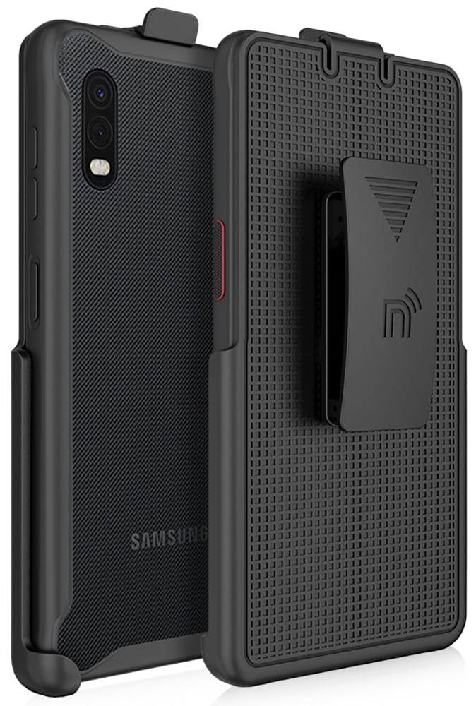 Holster for Galaxy XCover Pro, Nakedcellphone Black [Rotating/Ratchet