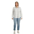 thumbnail image 2 of Terra & Sky Women's Plus Size Button Front Knit Shirt, 2 of 5