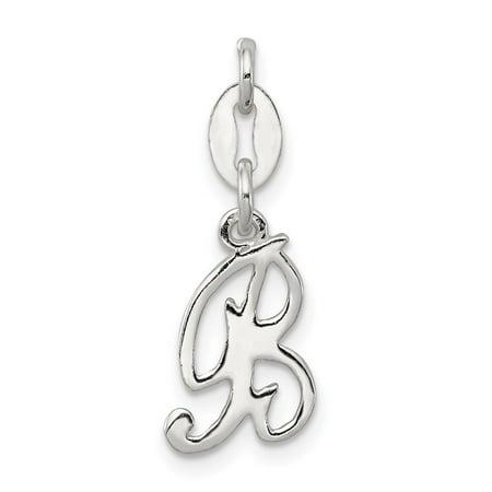 Diamond2Deal 925 Sterling Silver Letter B Initial Charm Pendant for Women