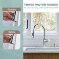 thumbnail image 3 of Wowow Single Handle Pull Down Sprayer Kitchen Faucet with Soap Dispenser in Vibrant Stainless Steel in Polished Chrome, 3 of 5