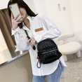 thumbnail image 2 of EIMELI Solid Color Women PU Leather Backpack Daily Bag Shoulder Bags (Black B), 2 of 7