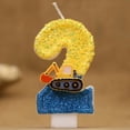 thumbnail image 2 of Xiao Hang Cute Fashion Creative Engineering Car Excavator Number Birthday Cake Candle Gift Decoration Handmade Birthday Candle Boy Party, 2 of 10