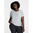 thumbnail image 3 of Athletic Works Women's and Women's Plus Relaxed ButterCore Tee with Short Sleeves, Sizes XS-4X, 3 of 7