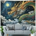 thumbnail image 4 of Shiartex Japanese Tapestry Dragon and Phoenix Cool Anime Ukiyoe Tapestry Chinese Oriental Asian Legend Mythology Animal Wall Hanging Home Decor Wall Blankets Painting, 4 of 6