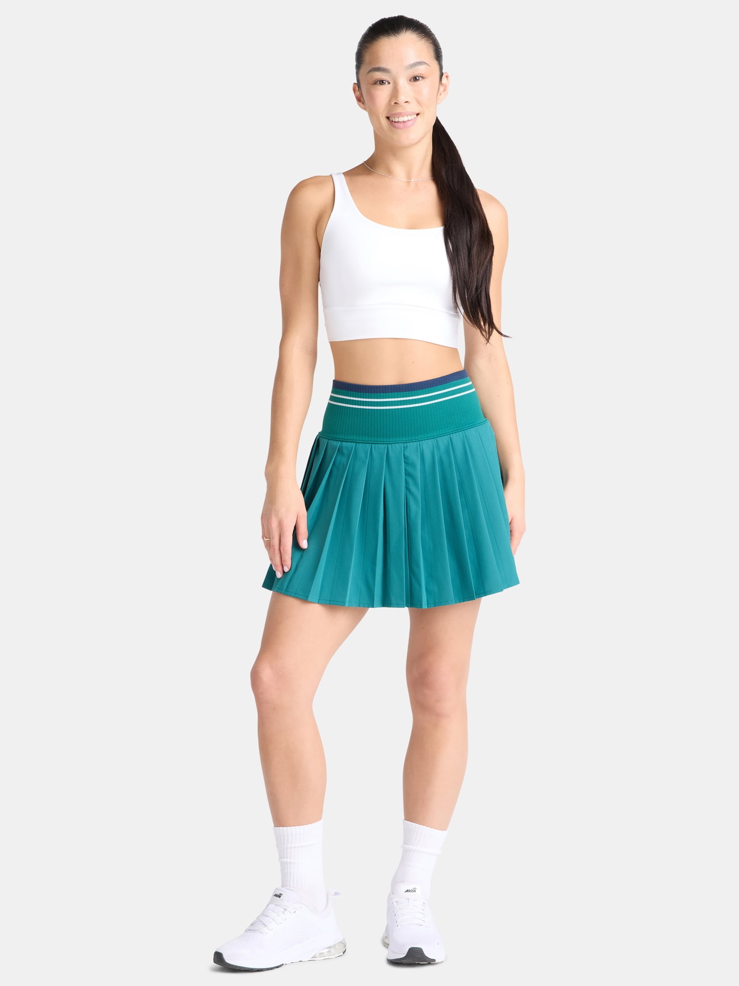 Avia Women's and Women's Plus Active Seamless Pleated Skort, Sizes XS-4X