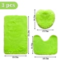 thumbnail image 2 of Juego de alfombras de baño Eanpet Shaggy de 3 piezas, color verde, 2 of 3