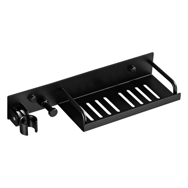 Estante de ducha, expositor de pared, estante colgante para baño, aseo, cocina o dormitorio. Negro