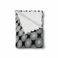 thumbnail image 2 of Abstract Soft Flannel Fleece Throw Blanket, Mosaic Pattern with Dots 3D Effect Digital Curvy Skewed Circular Artwork, Cozy Plush for Indoor and Outdoor Use, 60" x 80", Black White Grey, by Ambesonne, 2 of 6
