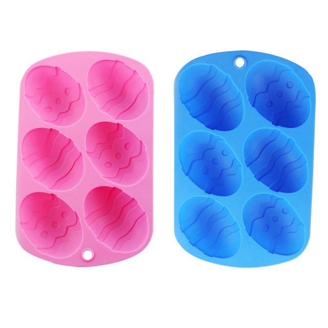 2 piezas/2 piezas molde de sílice de Pascua molde de postre 3D molde de huevo de Pascua molde de jabón de Pascua molde de chocolate utilizado para Fedge, chocolate Afortunado Sencillez