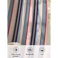 thumbnail image 6 of Sheer Curtains 84 Inches Long, Blue Red Striped Semi Sheer Curtains Light Filtering Window Treatment, Modern Stripes Art Farmhouse Privacy Voile Drapes for Living Room Bedroom 52x84 Inch, 6 of 7