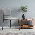 thumbnail image 5 of Sillas para Comedor y Sala Redonda Tapizadas Bouclé con Respaldo Estilo Moderno y Minimalista con Patas de Metal Set 2 Silas Gris GAON, 5 of 5