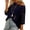 2# Dark Blue, variant on Women's Off Shoulder Short Crochet Hollow Out Knit Cover Up Sleeve Mesh Sweater Tops Summer Beach Vacation Pullover Shirts Khaki XL