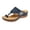Blue, variant on Womens Wedge Sandals Flower Embroidered Vintage Sandals Toe Ring Slip On Sandals Comfort Platform Walking Shoes