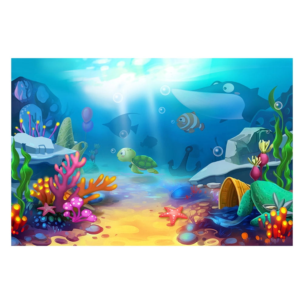 Hemoton Ocean Cartoon Children 3D Photo Background Party Backdrop The ...